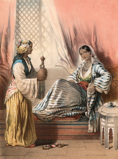 Indiai jelenet (színes litográfia) alkotó: John (after) Brandard