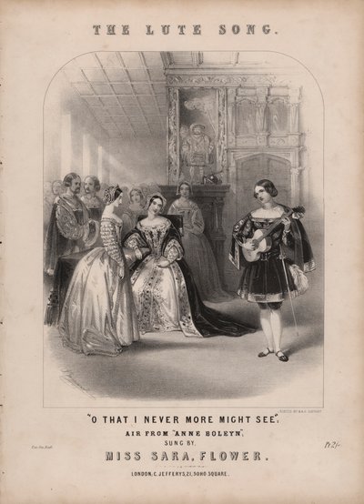 A lantdal Anna Bolenától, Donizetti (színes litó) alkotó: John (after) Brandard
