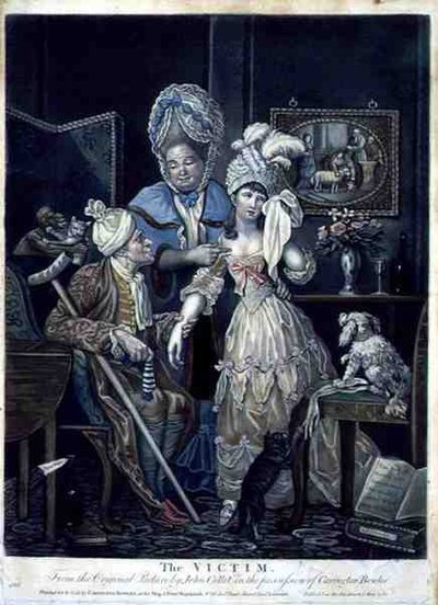 Az áldozat, kiadó: Carington Bowles (1744-93) alkotó: John (after) Collet