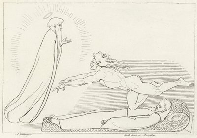 Versengés Guido De Montefeltroért, Inferno, 27. ének (metszet) alkotó: John (after) Flaxman
