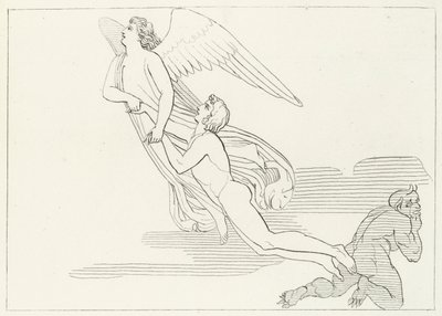 Buonaconte szabadulása, Purgatórium, 5. ének (metszet) alkotó: John (after) Flaxman