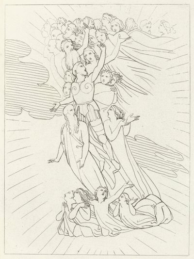 A Jupiter bolygó, Paradicsom, 18. ének (metszet) alkotó: John (after) Flaxman