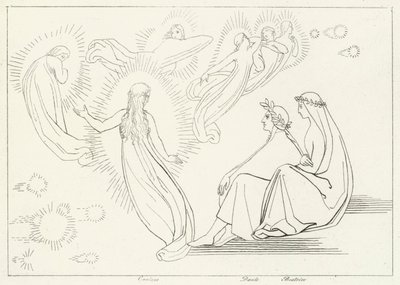Cunissa visszatérése, Paradicsom, 9. ének (metszet) alkotó: John (after) Flaxman