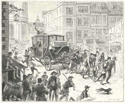 Jacques Lauriston francia diplomata Londonban, hogy közvetítse az amiens-i béke ratifikálását alkotó: John (after) Gilbert