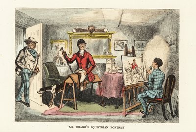 Angol úriember vadászrózsaszínben, aki portréját festette alkotó: John (after) Leech