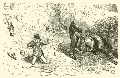 Esés vadászat közben (metszet) alkotó: John (after) Leech