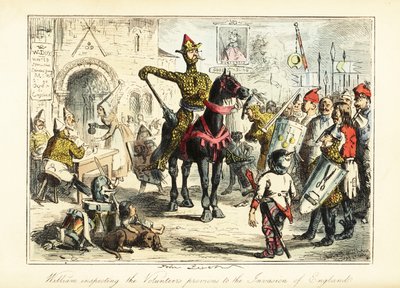 Hódító Vilmos a normannok rongyos seregével 1066-ban alkotó: John (after) Leech