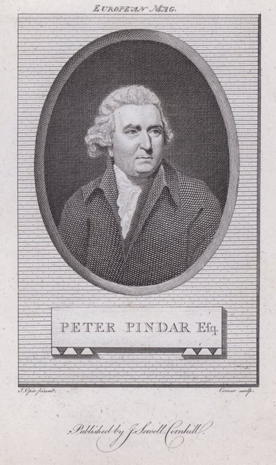 John Wolcot angol orvos és szatirikus, aki Peter Pindar néven írt (metszet) alkotó: John (after) Opie
