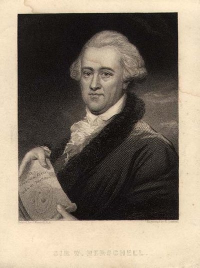 Sir William Herschel (1738-1822) portréja, Edward Scriven (1775-1841) metszete (litho) alkotó: John (after) Russell