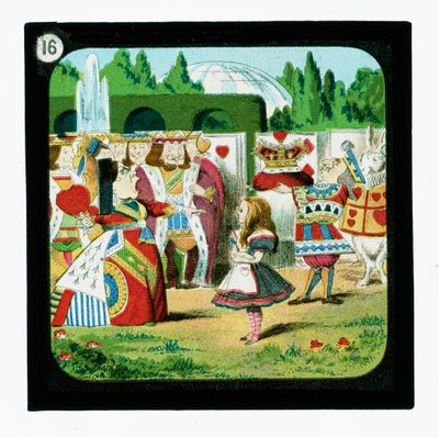 Alice Csodaországban, színes lámpás csúszdák (lámpás csúszda) alkotó: John (after) Tenniel