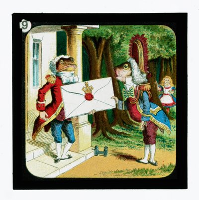 Alice Csodaországban, színes lámpás csúszdák (lámpás csúszda) alkotó: John (after) Tenniel