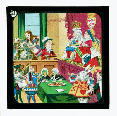 Alice Csodaországban, színes lámpás csúszdák (lámpás csúszda) alkotó: John (after) Tenniel