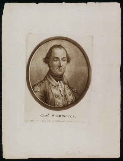 [George] Washington tábornok portréja (metszet) alkotó: John (after) Trumbull