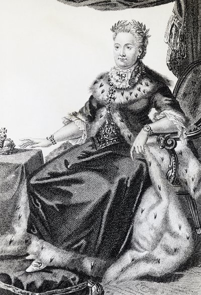 II. Katalin, született Sophie Friederike Auguste (1729-1796), Oroszország császárnéja, metszet alkotó: Walter Charles Mills