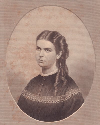 Ada Kinsman (1845-1871), Edward Archibald Wanless tiszteletes felesége, FE Jones metszete, 1870 körül. alkotó: Walter Charles Mills