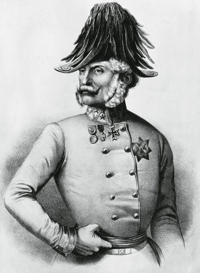 Portrait of Ferencz Gyulai (1798-1868), Austro-Hungarian general and politician, engraving alkotó: Walter Charles Mills