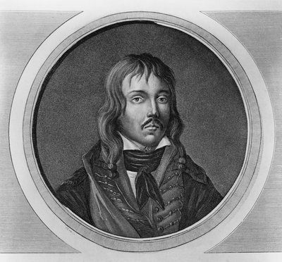 Francois Severin Marceau-Desgraviers (1769-1796), a függetlenségi háborúk francia tábornokának portréja, metszet alkotó: Walter Charles Mills