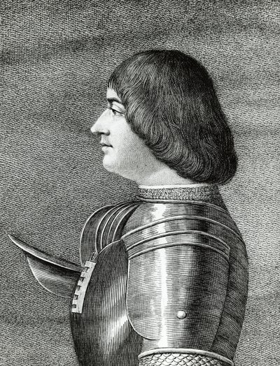 Ludovico Sforza, más néven Il Moro (1452-1508), Milánó hercege, metszet, portréja alkotó: Walter Charles Mills