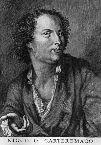 Niccolo Forteguerri, más néven Niccolo Carteromaco (1674-1735) olasz költő portréja, metszet alkotó: Walter Charles Mills