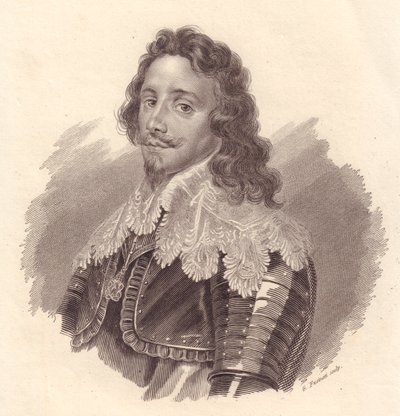 Savoyai Tamás Ferenc, carignanói herceg (1596-1656) portréja, G Fusinati rézmetszete Van Dick festményéből alkotó: Walter Charles Mills
