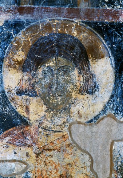 Szent, Ioannis Pagomenos freskója a Szent Miklós-kápolnában, Maza, Kréta, Görögország (fotó) alkotó: Walter Charles Mills