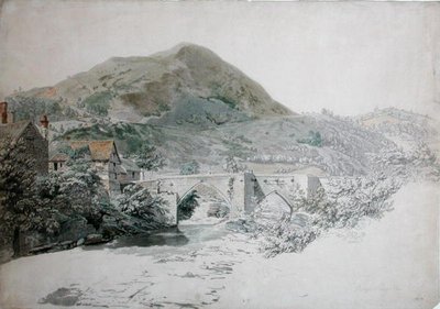 Bridge, Llangollen (akvarell, papír) alkotó: John Alexander Gresse