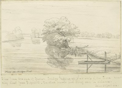 Burton-upon-Trent – Trent folyó: toll- és tusrajz, nd [1799-1854] (rajz) alkotó: John Allport