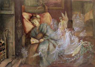 Az álom (wc, gouache papíron) alkotó: John Anster Fitzgerald
