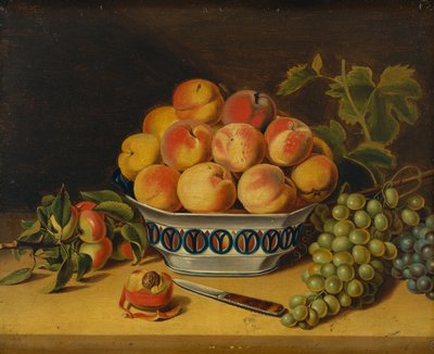 Csendélet: Őszibarack és szőlő, kb. 1825. alkotó: John Archibald Woodside