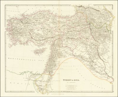 1840-es térkép Törökországról Ázsiában alkotó: John Arrowsmith