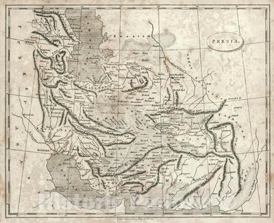 Arrowsmith Perzsia térképe, 1819 alkotó: John Arrowsmith