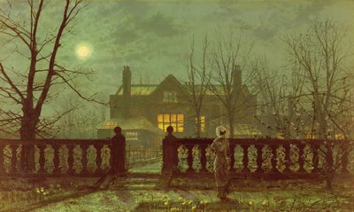 Hölgy a kertben holdfénynél, 1882 alkotó: John Atkinson Grimshaw