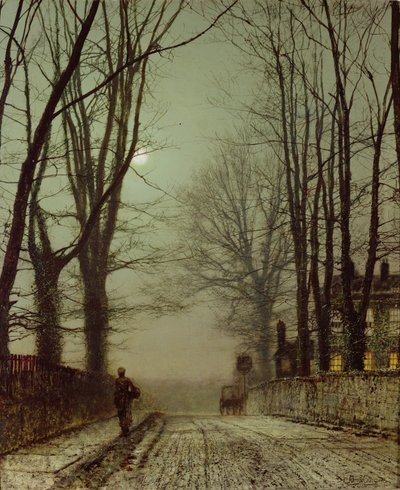 Putney Park Lane alkotó: John Atkinson Grimshaw