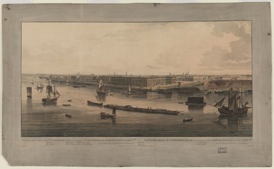 Panorámás kilátás Szentpétervárra, 1805 és 1807 között alkotó: John Augustus Atkinson