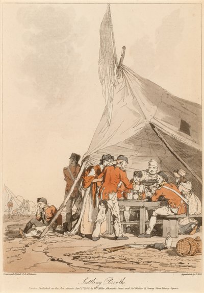 Suttling Booth, 1808 körül alkotó: John Augustus Atkinson