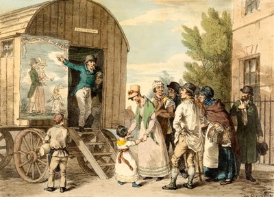 A Show, kocsma. c1821. alkotó: John Augustus Atkinson