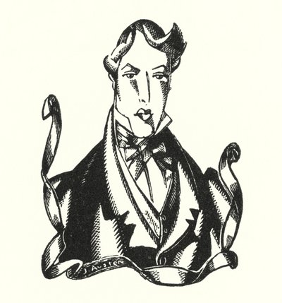 Finis illusztráció a Don Juanhoz, Lord Byron (litho) alkotó: John Austen