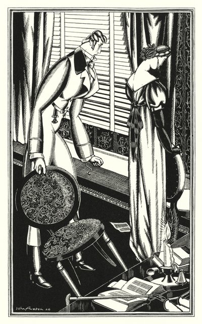 Illusztráció Don Juanhoz, Lord Byron: Don Jose és hölgye veszekedtek, miért? (litho) alkotó: John Austen