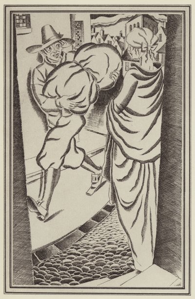 Illusztráció a Moll Flanders számára, Daniel Defoe (litho) alkotó: John Austen