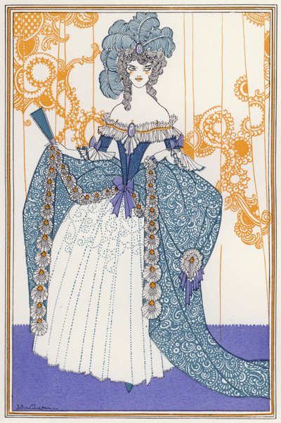 Illusztráció a "Zsiványok porcelánban", A tizennyolcadik századi versek vegyes könyvéhez (színes litó) alkotó: John Austen