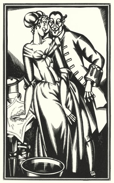 Illusztráció Tristram Shandyhez, Laurence Sterne (litho) alkotó: John Austen