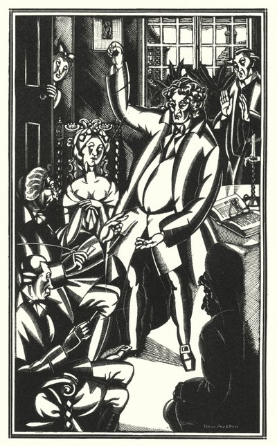 Illusztráció Tristram Shandyhez, Laurence Sterne (litho) alkotó: John Austen