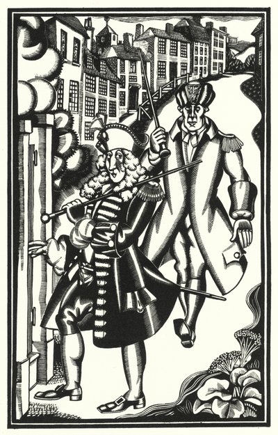 Illusztráció Tristram Shandyhoz, Laurence Sterne (litho) alkotó: John Austen