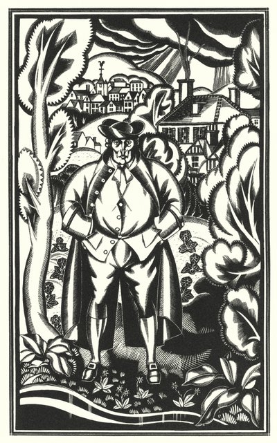 Illusztráció Tristram Shandyhez, Laurence Sterne (litho) alkotó: John Austen