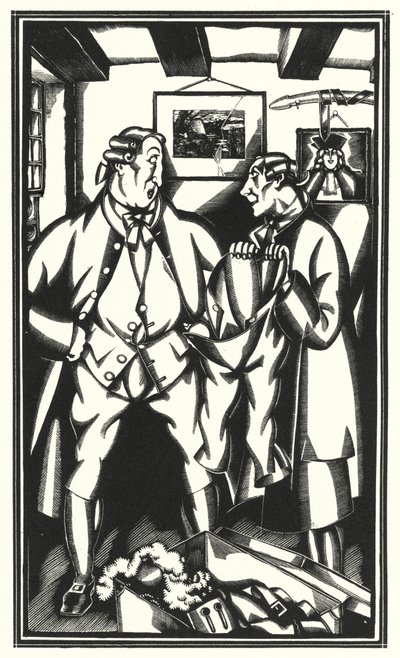 Illusztráció Tristram Shandyhoz, Laurence Sterne (litho) alkotó: John Austen