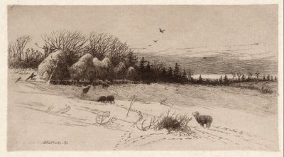 Birkák a hóban alkotó: John Austin Sands Monks