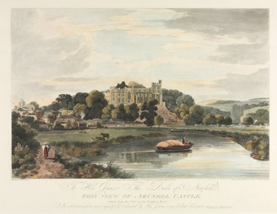 Ez a kilátás az Arundel-kastélyra, 1819. alkotó: John Baily
