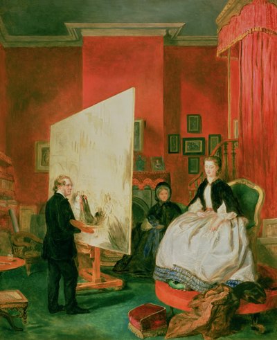 Frith a stúdiójában alkotó: John Ballantyne