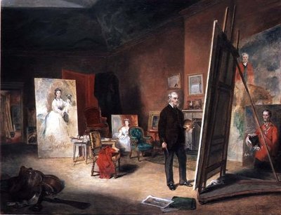 Sir Francis Grant portréja a festőállványon alkotó: John Ballantyne