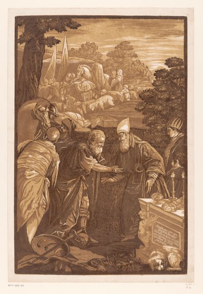 Ábrahám és Melkisédek Velencei mesterek műalkotásai (sorozat címe) Opera selectiora (sorozat címe) alkotó: John Baptist Jackson